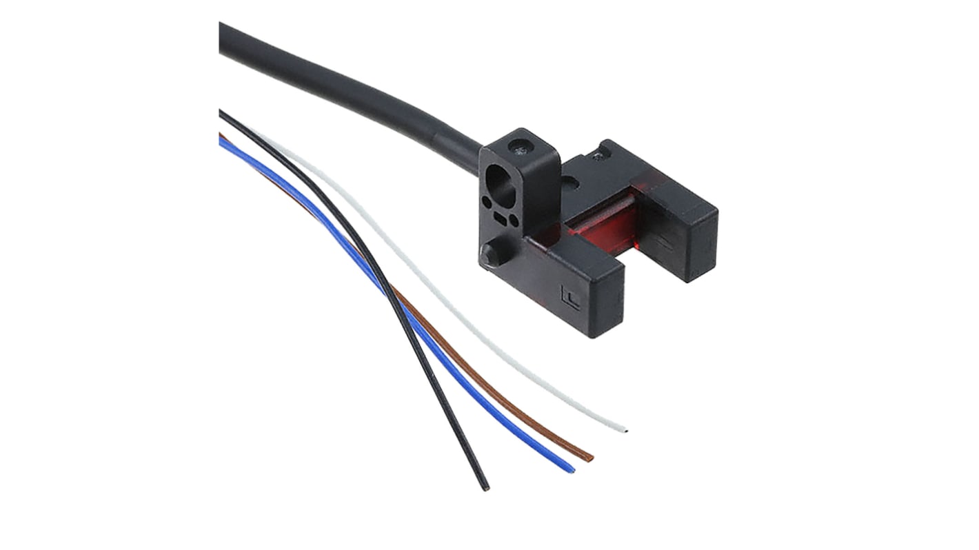 Sensore fotoelettrico a forcella Panasonic PM-R25-P, rilevamento 6 mm, uscita PNP, montaggio a pannello, IP64.