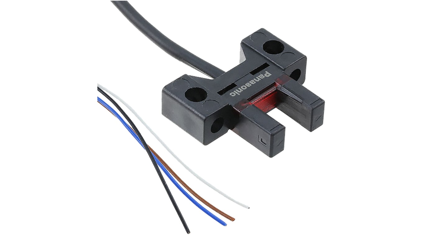 Sensore fotoelettrico a forcella Panasonic PM-K45-P-C3, rilevamento 6 mm, uscita PNP, montaggio a pannello, IP64.