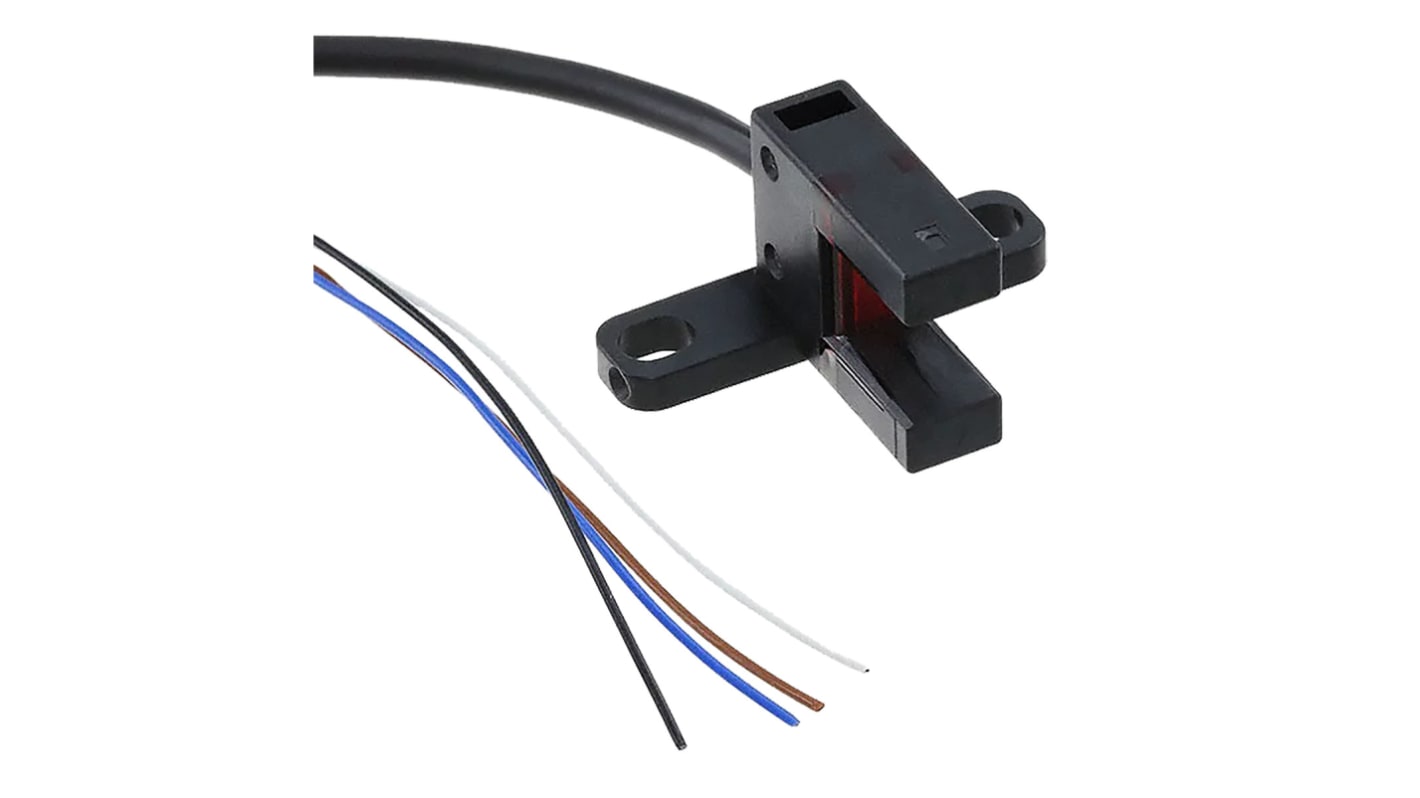Sensore fotoelettrico a forcella Panasonic PM-T45-C3, rilevamento 6 mm, uscita NPN, montaggio a pannello, IP64.