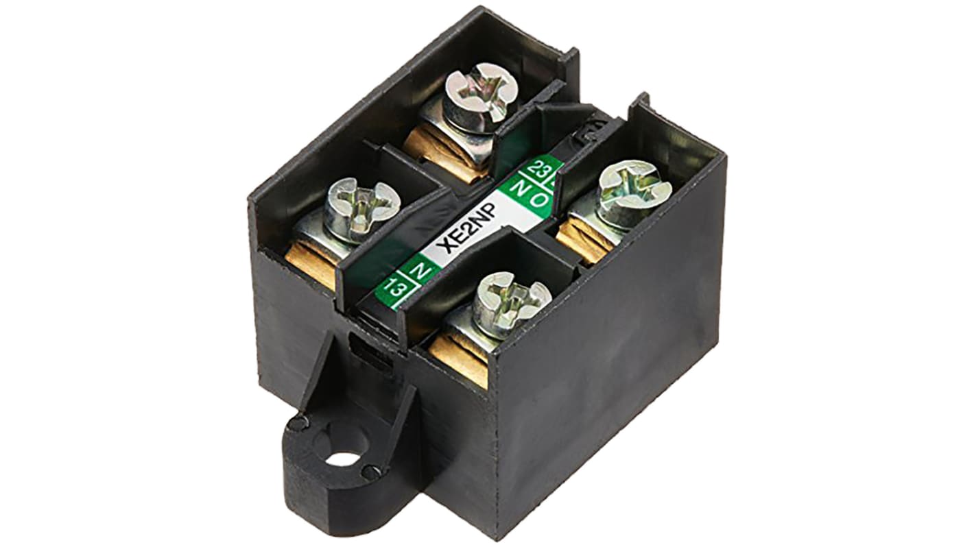 Blocco contatto Telemecanique Sensors XE2NP2131, 2NA, compatibile con interruttori XCK, montaggio a morsetto a vite.