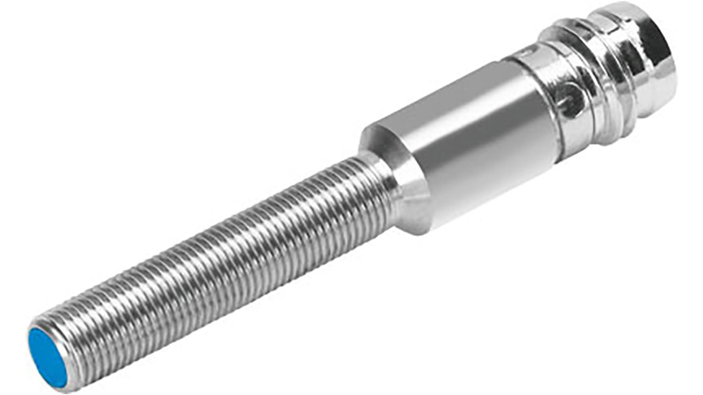 Festo SIEN-M5B-PO-S-L, sensore di prossimità induttivo PNP M5, rilevamento 0,8 mm, IP67, montaggio a filo.