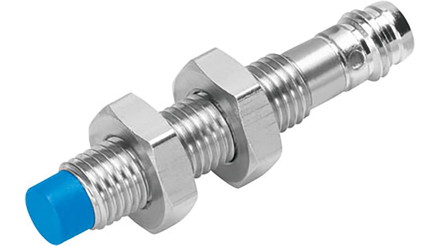 Festo SIEN-M8NB-PS-S-L, sensore di prossimità induttivo PNP M8, rilevamento 2,5 mm, IP65/IP67, alimentazione 10-30 V c.c.