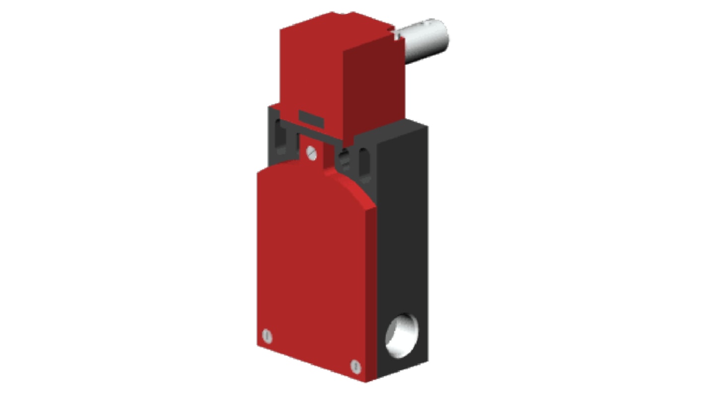 Interruttore a cerniera Telemecanique Sensors XCSTR852, con 3 uscite NC, angolo di attivazione 5 gradi e protezione IP67.