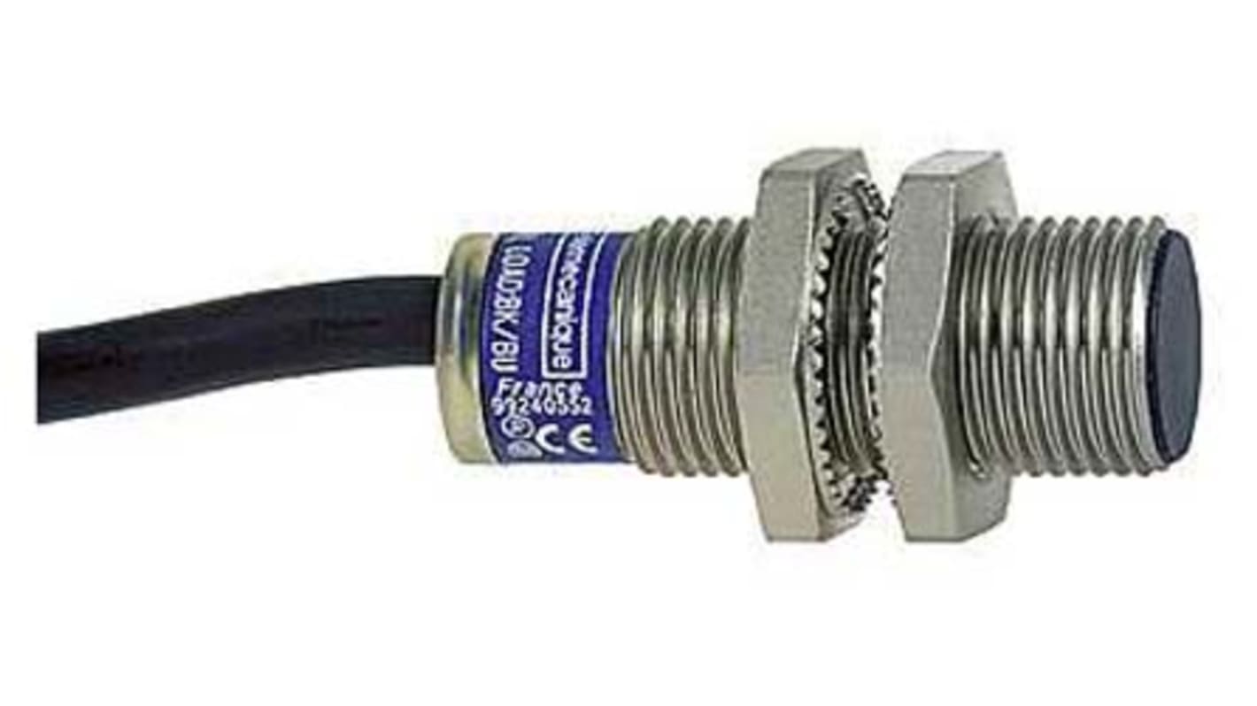 Sensore di prossimità cilindrico PNP M12 x 1 Telemecanique Sensors XS1N12PC410, rilevamento 2 mm, IP67/IP68, -25 a +70 °C.