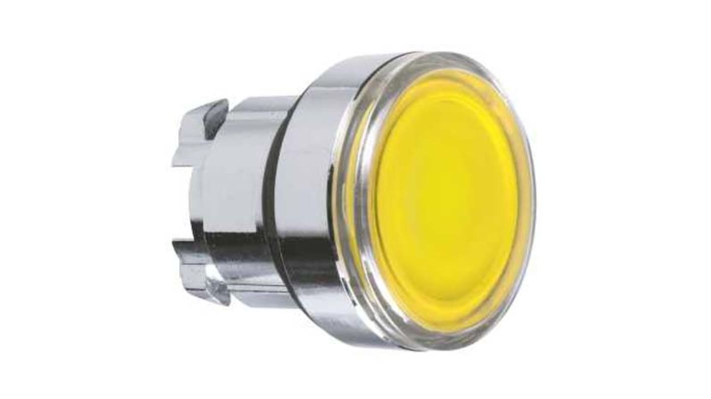 Schneider Electric ZB4BW383 Testa Pulsante Instabile Giallo Harmony XB4 - Attuatore Pulsante Metallico per Pannelli di Controllo e Automazione Industriale.
