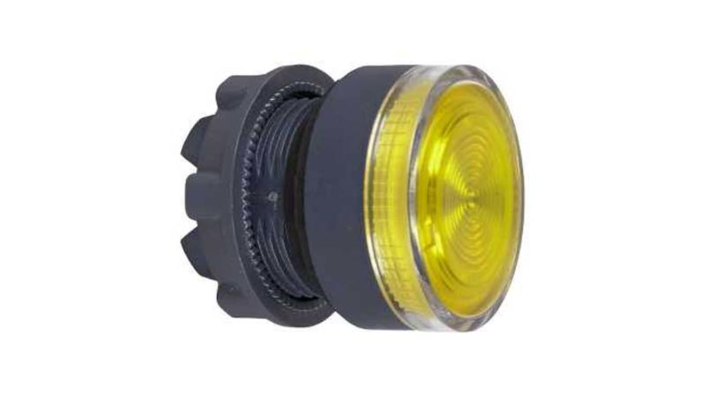 Attuatore pulsante instabile Schneider Electric, testa gialla illuminata, diametro 22mm, protezione IP66/IP67/IP69K.