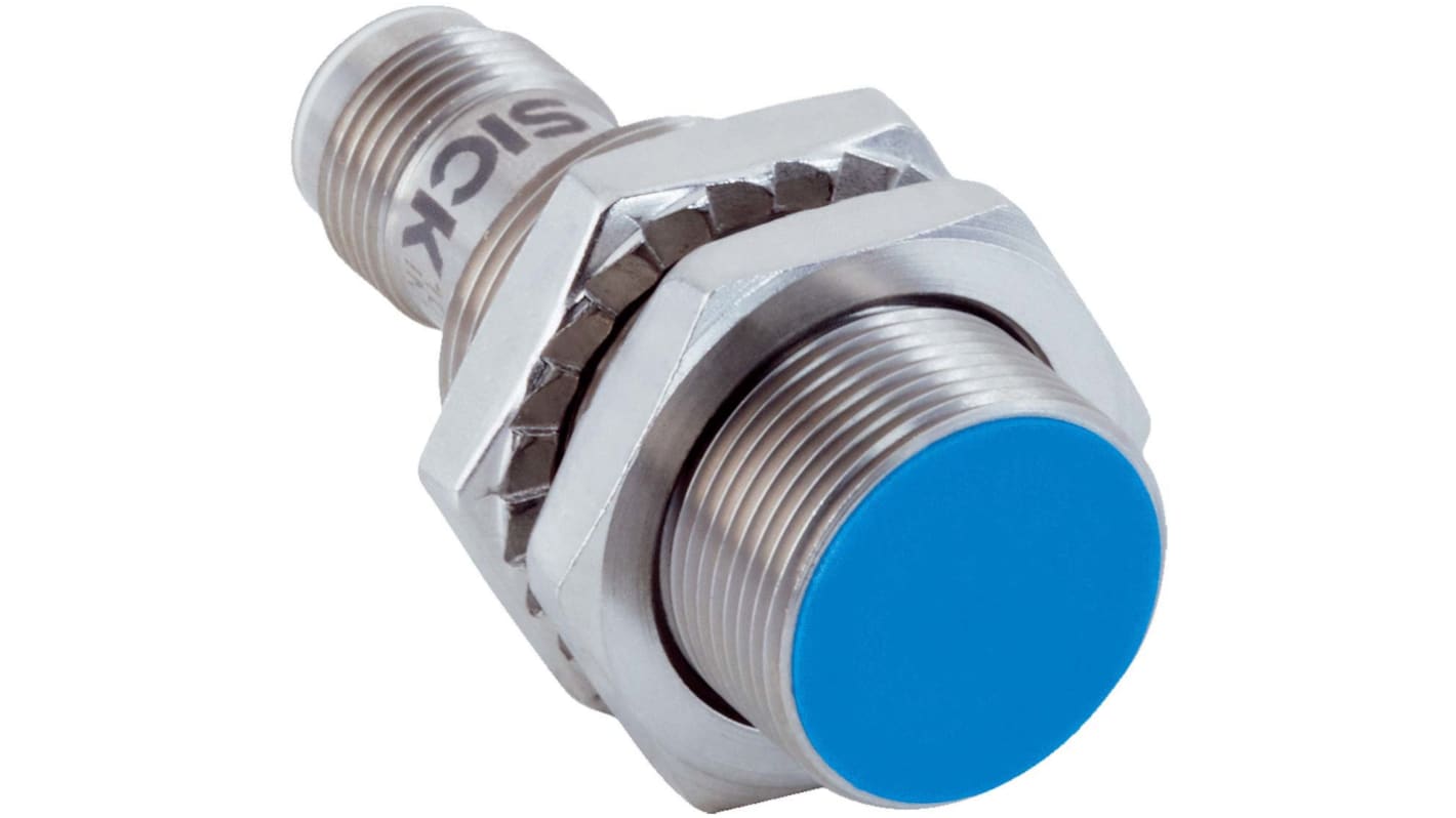 Sensore di prossimità cilindrico Sick IMB18-08BPPVC0K, PNP M18, rilevamento 8 mm, IP68/IP69K, alimentazione 10-30 V c.c.
