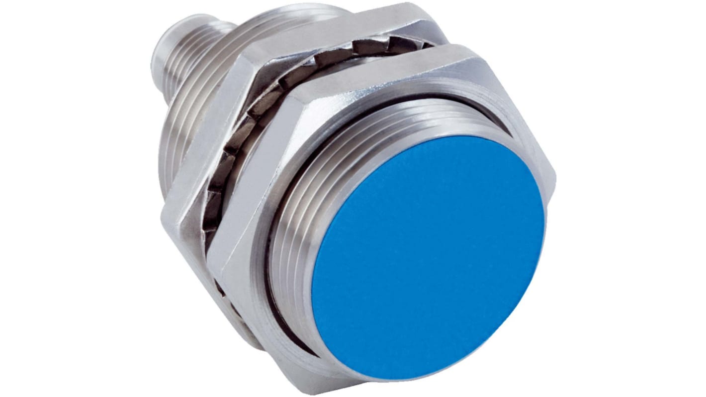 Sensore di prossimità cilindrico PNP Sick IMB30-15BPPVC0K, rilevamento 15 mm, custodia in acciaio inox, IP68/IP69K.
