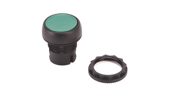 Pulsante SPST Allen Bradley 800FP-F3PX10, montaggio a pannello, verde, diametro 22.5 mm, protezione IP66/IP69K.