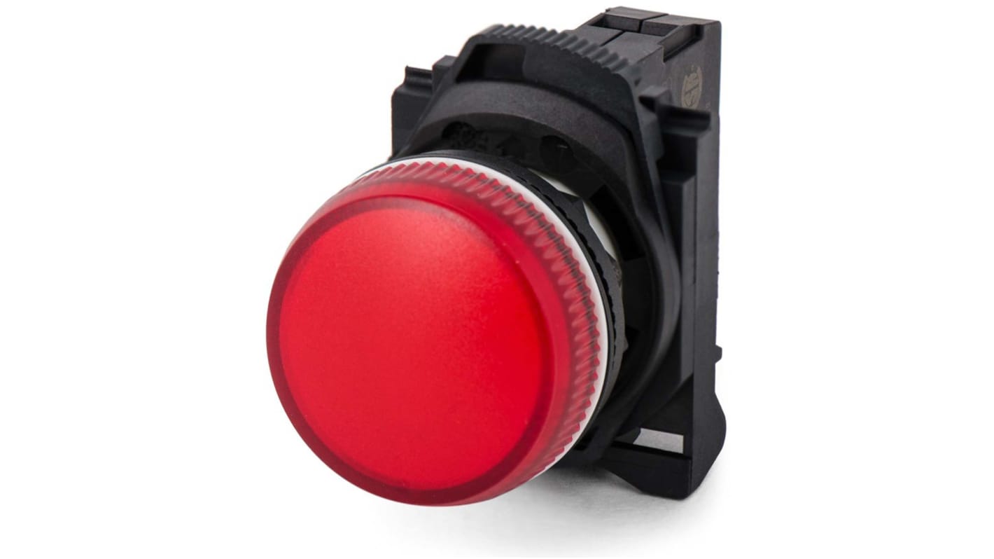 Allen Bradley spia LED rossa 22mm, montaggio a pannello, protezione IP65/IP66, tensione 24V, per segnalazione errori.