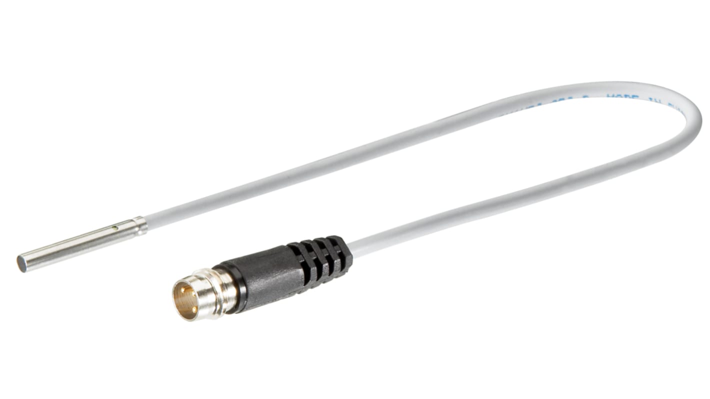 Sensore di prossimità cilindrico PNP Allen Bradley 871C-DM1NP4-AP3, rilevamento 0,8 mm, alimentazione 10-30 V c.c., grado di protezione IP67.