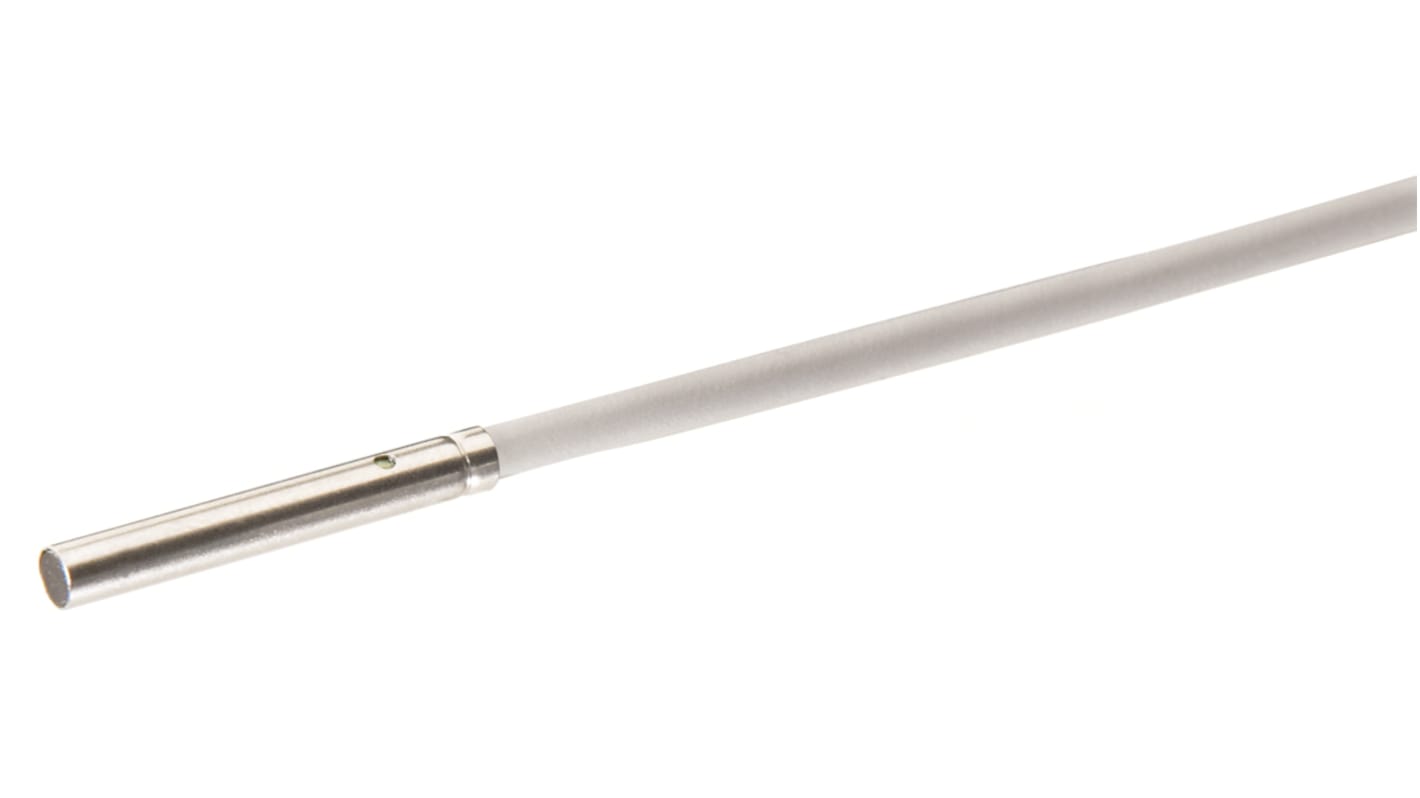 Allen Bradley 871C-MM2NP4-E2, sensore di prossimità cilindrico PNP, rilevamento 1,5 mm, alimentazione 10-30 V c.c., IP67. Dimensioni: 22 mm x 4 mm.