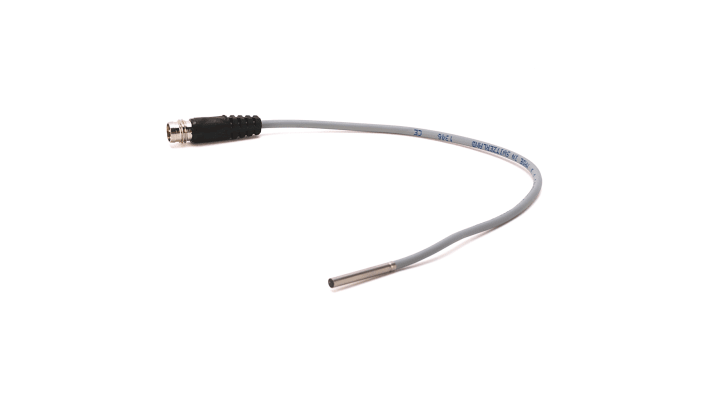Allen Bradley 871C-MM2NP4-E2, sensore di prossimità cilindrico PNP, rilevamento 1,5 mm, alimentazione 10-30 V c.c., IP67. Dimensioni: 22 mm x 4 mm.