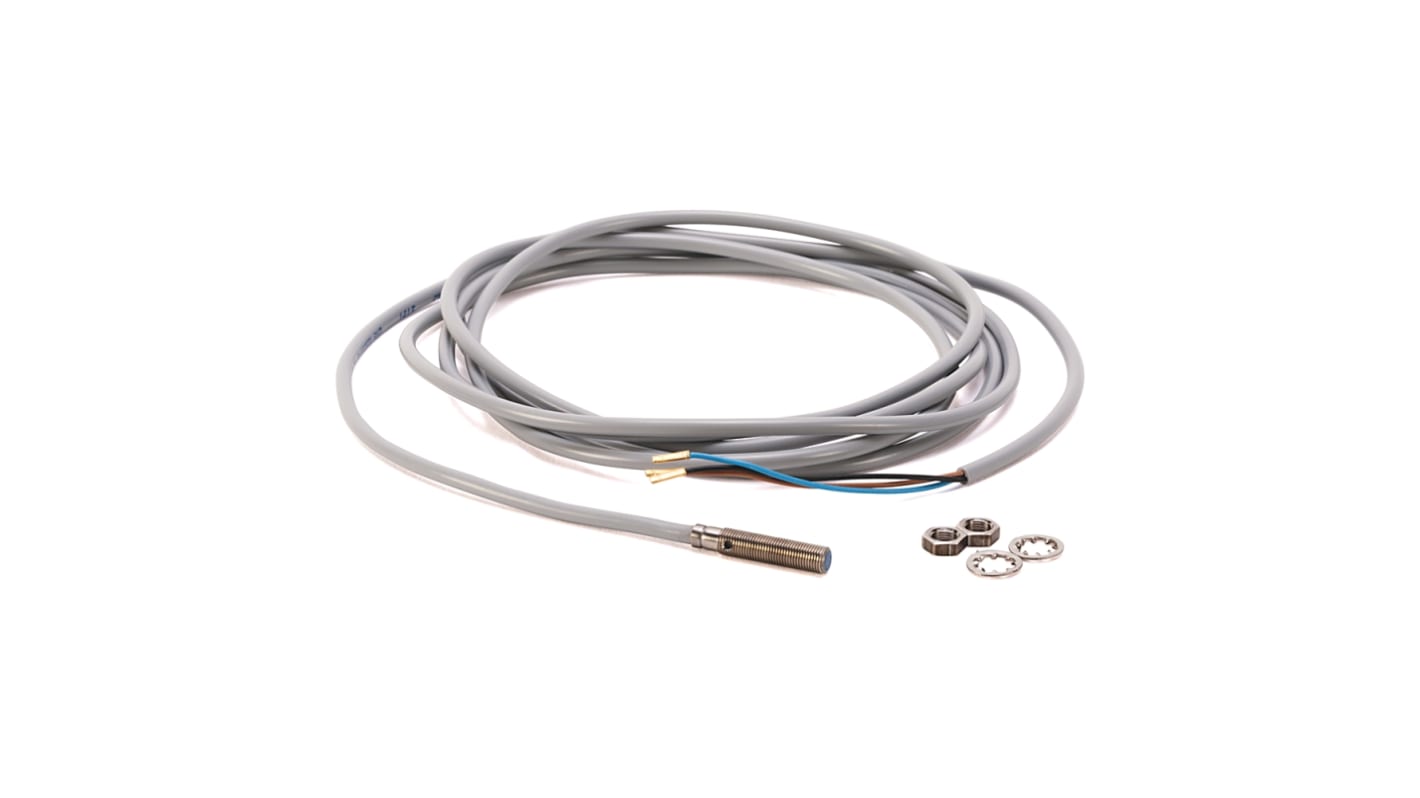 Allen Bradley 871C-M2NP5-P3, sensore di prossimità cilindrico PNP, filettatura M5, rilevamento 1,5 mm, IP67, alimentazione 10-30 V c.c.