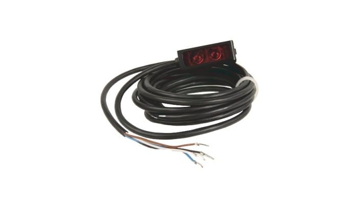 Sensore fotoelettrico rettangolare Allen Bradley 42JT-D2LAT1-P4, rilevamento 3-800 mm, uscita NPN/PNP, grado di protezione IP69K.
