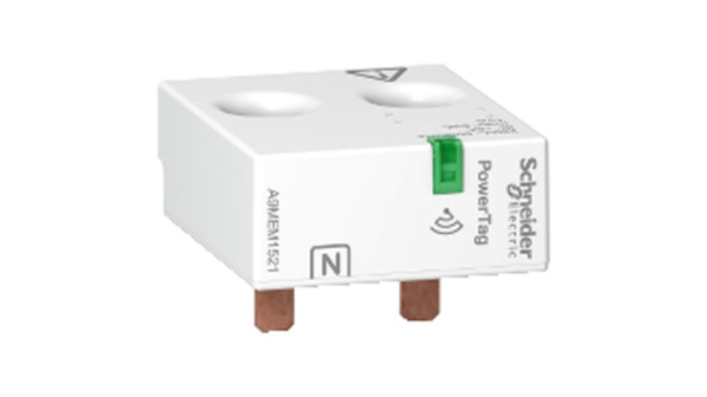 Sensore di energia wireless Schneider Electric Acti 9, corrente 63A, montaggio a innesto, dimensioni 36x42.6x16.5mm.