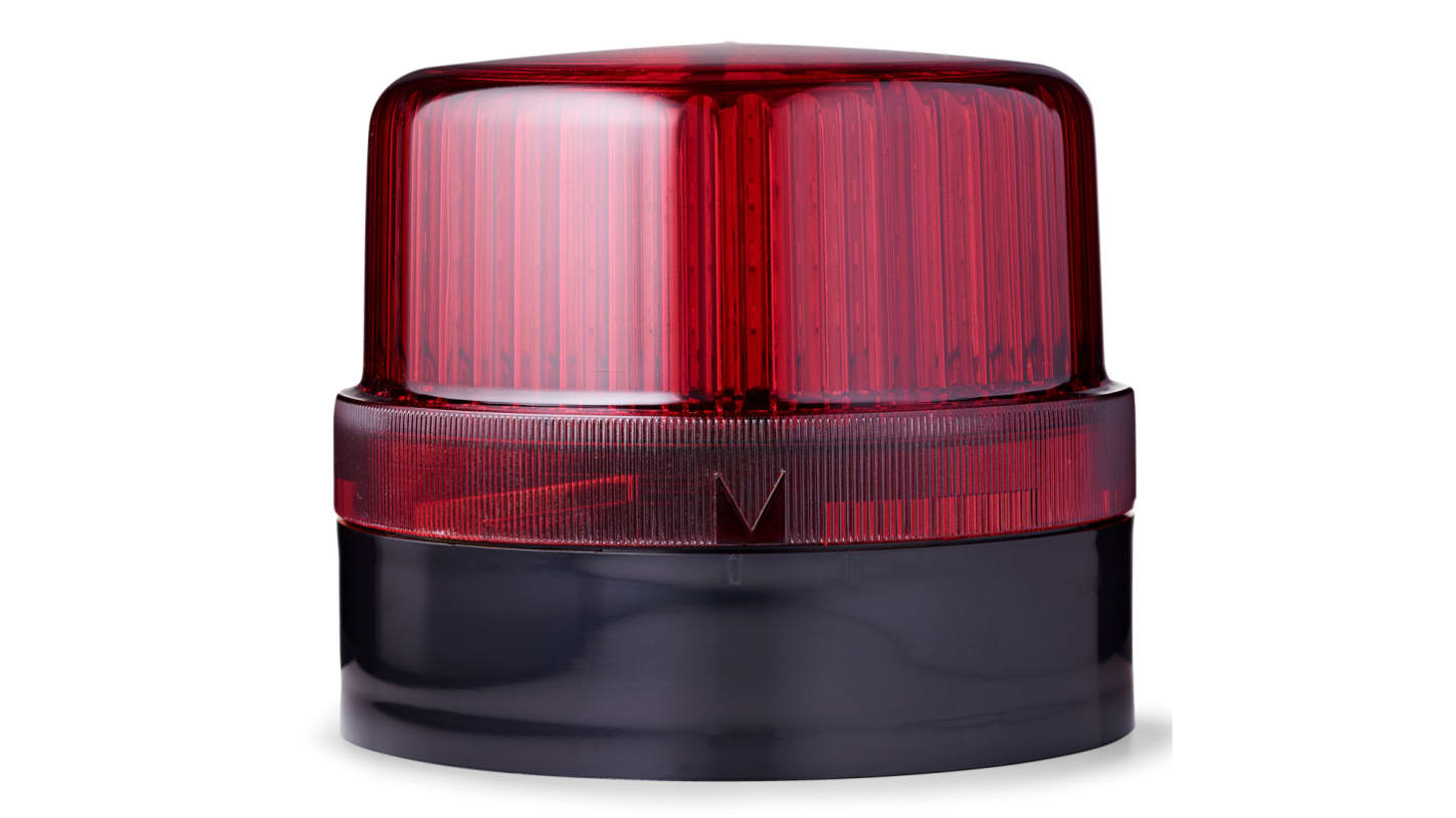 AUER Signal 807502313, segnalatore lampeggiante LED rosso, montaggio superficiale, IP65, 230 V, diametro 120 mm, altezza 102 mm.