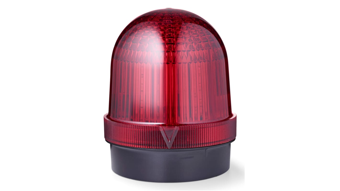 AUER Signal 859612405, segnalatore stroboscopico LED rosso, montaggio superficiale, IP66, altezza 136 mm, alimentazione 18-27 V c.a.