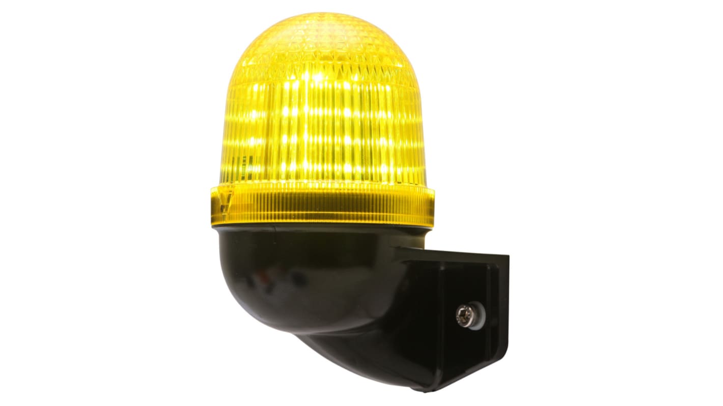 AUER Signal 859627313, segnalatore LED giallo fisso, montaggio superficiale, IP66, altezza 139 mm, alimentazione 150-264 V.