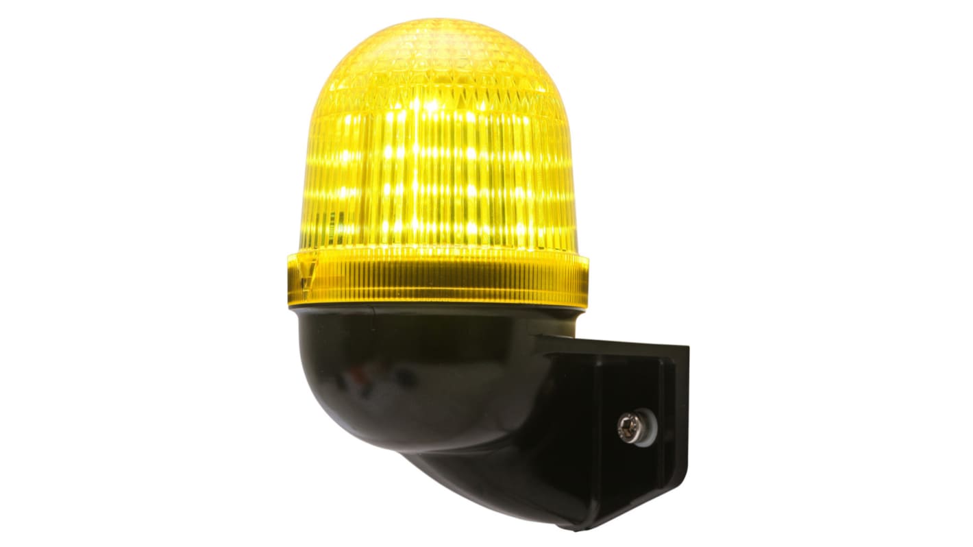 AUER Signal 859637313, segnalatore stroboscopico LED giallo, montaggio superficiale, IP66, altezza 136 mm, per tensione 150-264 V.