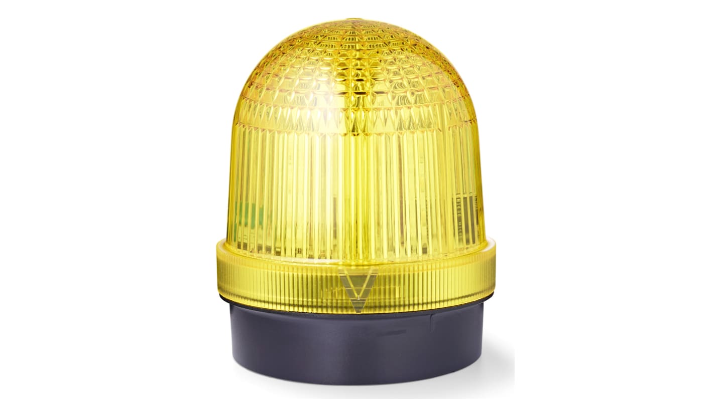 AUER Signal 858607405, segnalatore LED giallo fisso, montaggio superficiale, IP66, 24 V, 60 mm di diametro, altezza 76 mm.