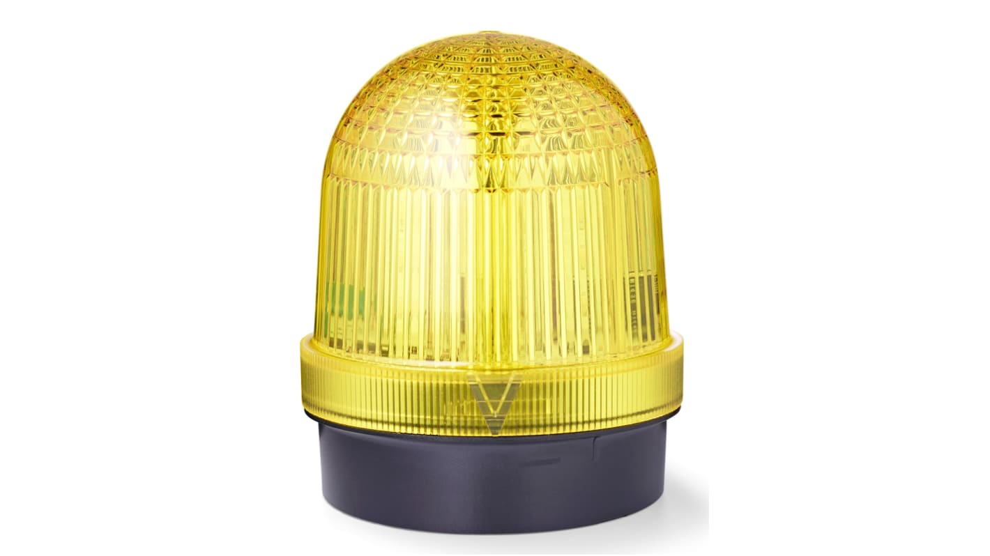 AUER Signal 858617313, segnalatore stroboscopico LED giallo, montaggio superficiale, IP66, altezza 76 mm, per tensione 150-264 V.