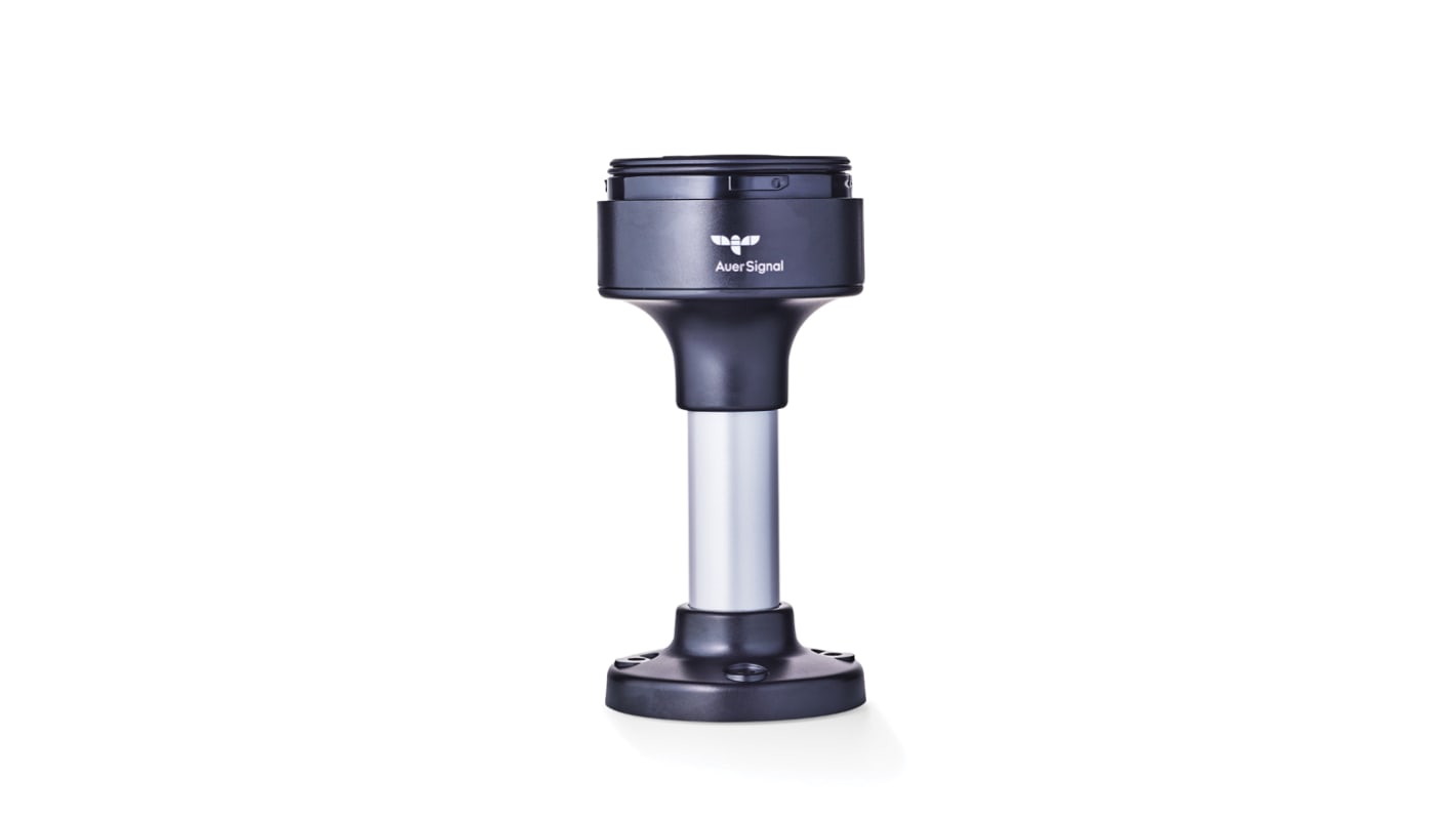 Base di montaggio con tubo AUER Signal (cod. 901583900) per torrette segnalazione ECOmodul. Tubo di supporto da 250 mm, Nero, per torrette LED ECOmodul60.