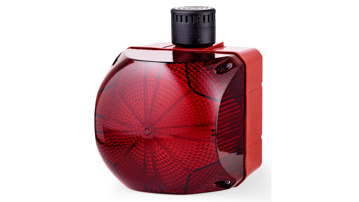 AUER Signal 876262313, segnalatore acustico e luminoso rosso, montaggio superficiale, 230-240 V, IP65, temperatura -30/+60 °C.