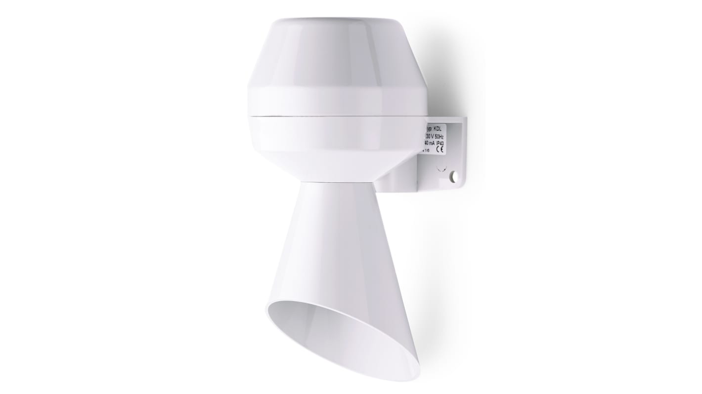 AUER Signal 710100113, avvisatore acustico elettro-meccanico da montaggio superficiale, 230 V, max 108 dB, IP43.