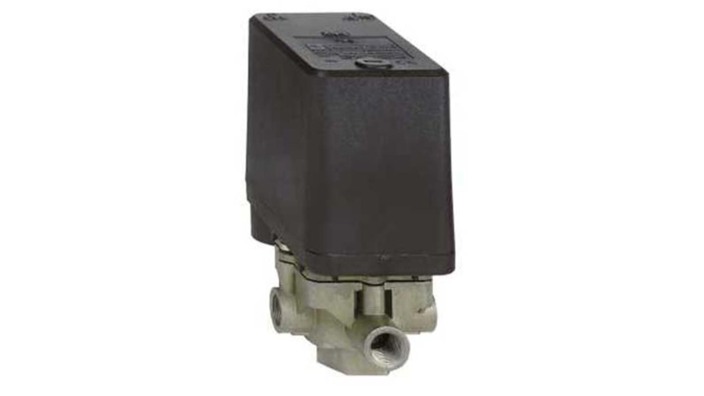 Pressostato Telemecanique Sensors XMPA25B2131, DPST-NC, max 25 bar, montaggio a pannello, custodia in policarbonato, IP54/IP65.