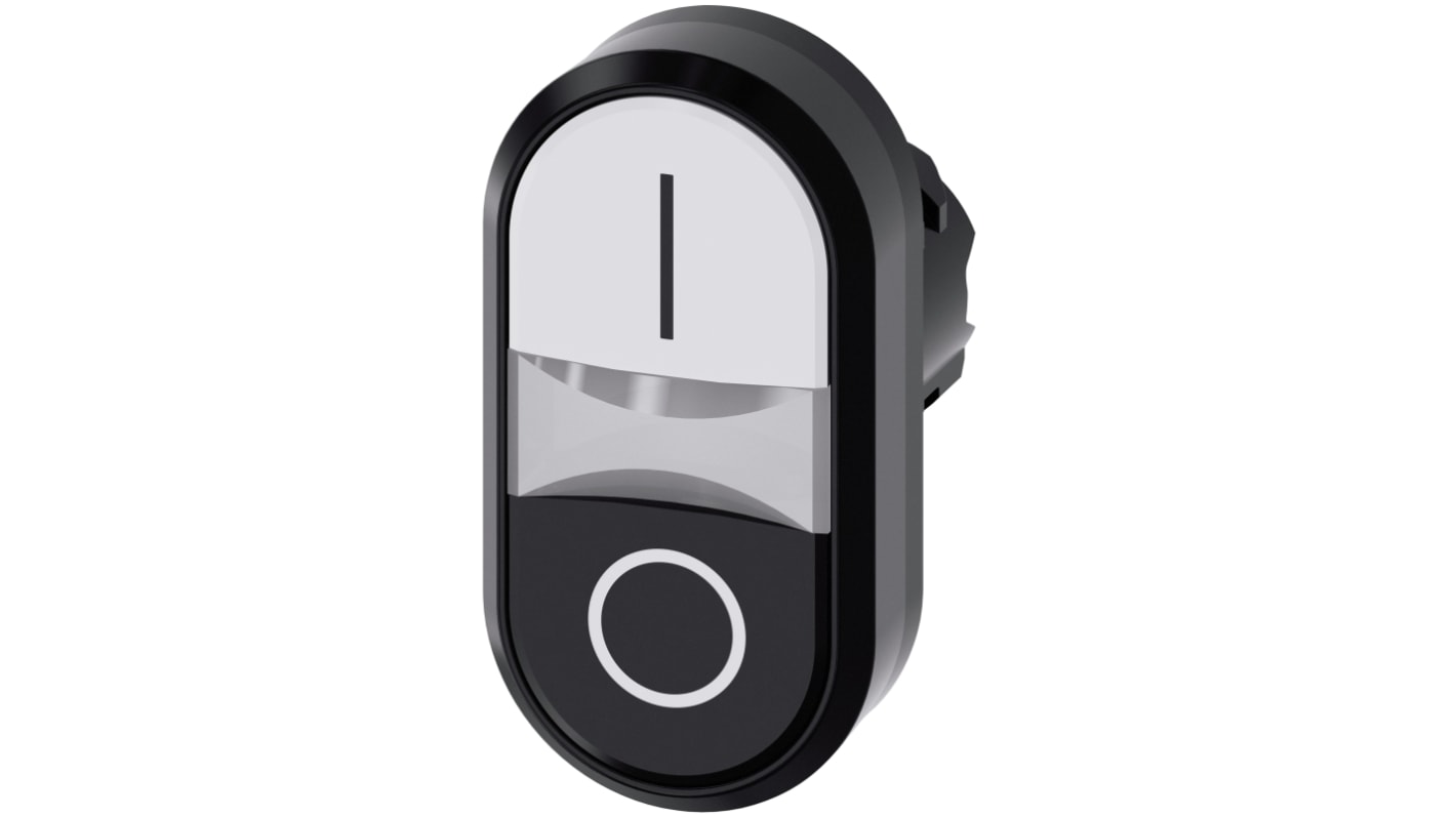 Pulsante instabile Siemens SIRIUS ACT, diametro 29.9 mm, montaggio su pannello, protezione IP66/IP67/IP69K. Codice 3SU1000-3AB61-0AK0.