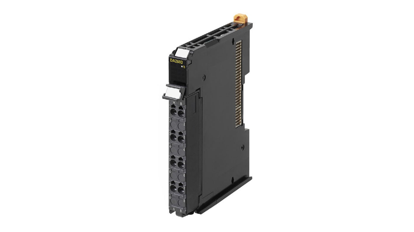 Omron NX-DA2203, modulo di uscita analogica per CJ PLC, montaggio a pannello, dimensioni 12 x 71 x 100 mm. Uscite 4-20 mA.