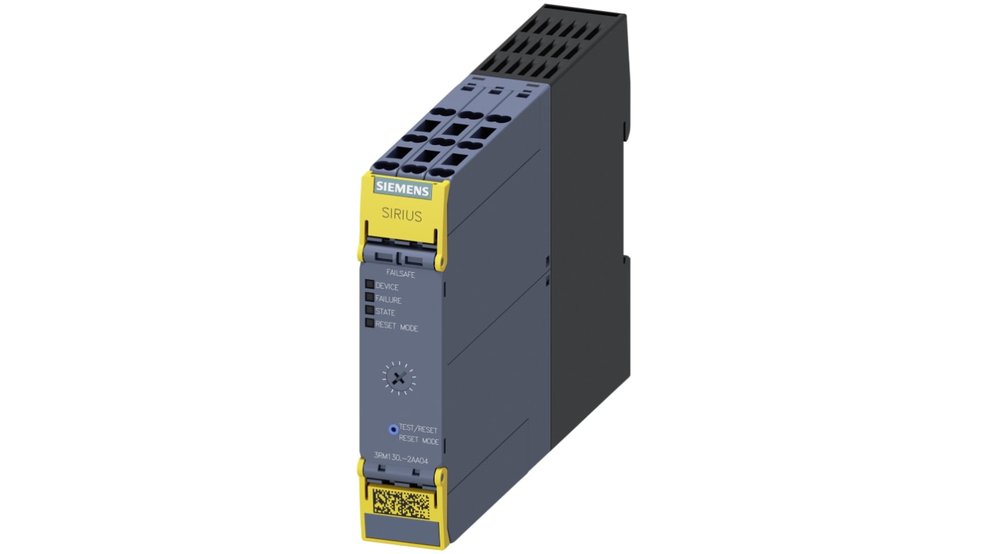 Starter motore Siemens 3RM1301-2AA04, potenza 0,12 kW, montaggio a pannello, diagnostica LED, protezione sovraccarico.
