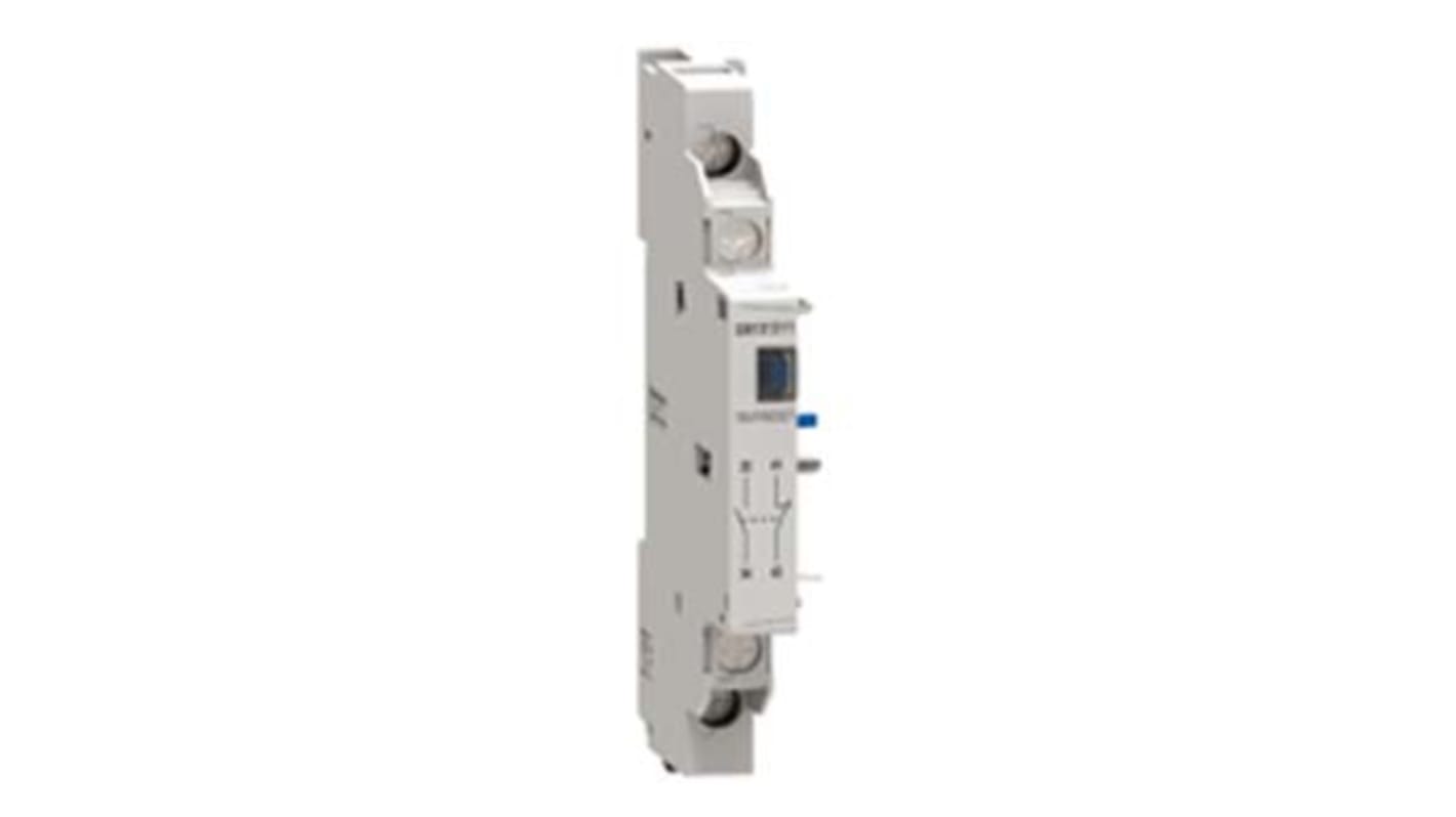 Interruttore automatico del motore Lovato SM1X1311, corrente nominale 10 A, montaggio frontale o laterale, dimensioni 80 mm x 90 mm x 9 mm.