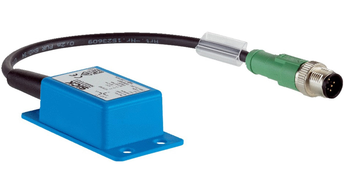 Sensore di inclinazione Sick TMM55E-PMH010 in ABS, dimensioni 62 x 32,3 x 18,7 mm, IP67, alimentazione 11-30 V c.c. Montaggio a 4 fori.