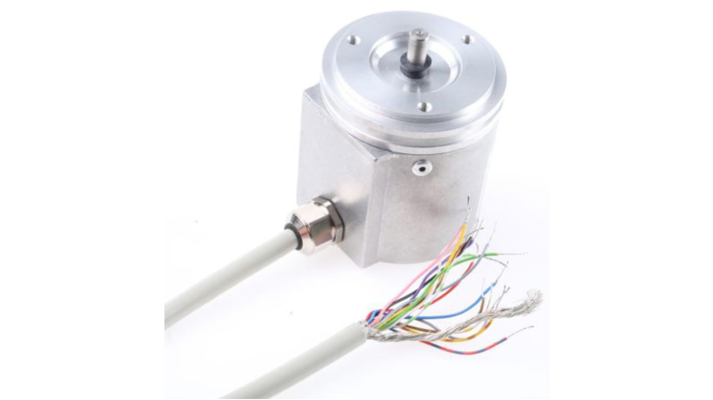 Encoder assoluto Baumer BMSV 58S1G24K12/00C65, flangia sincronizzata, 6 mm, uscita Push Pull, risoluzione 12 bit, IP65.