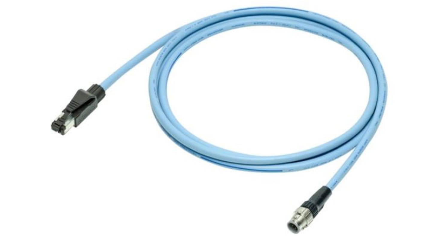 Cavo di connessione Omron FQ-WN003-E, lunghezza 3m, per interfacciare sensori di visione FQ2-CLR in applicazioni di ispezione.