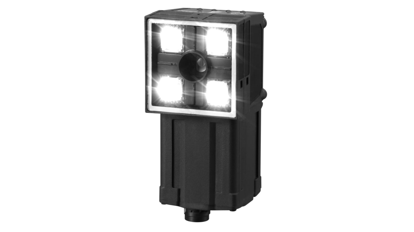 Sensore di visione colore Omron FQ2-S25050F, risoluzione 752 x 480 pixel, uscita PNP, grado di protezione IP67.