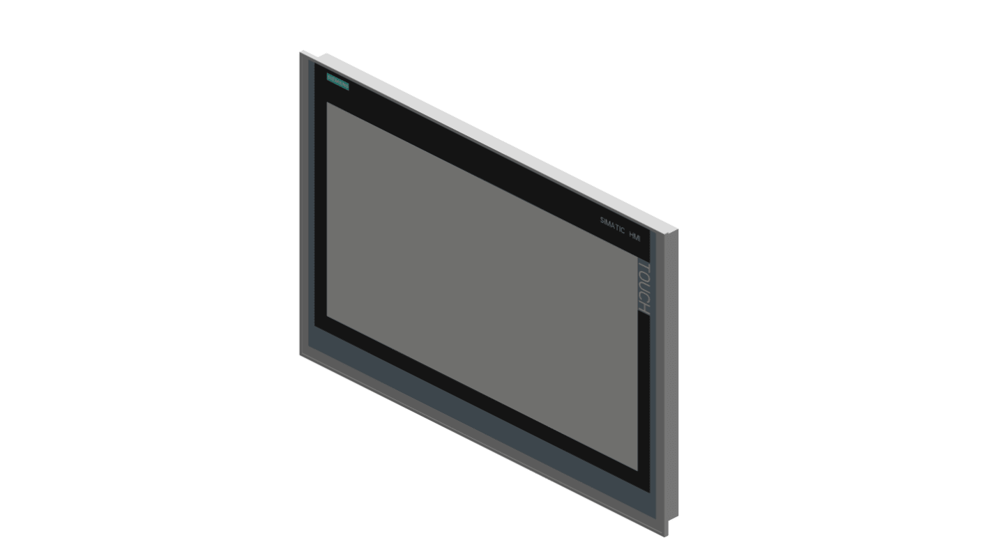 Pannello HMI Siemens 6AV2124-0XC02-0AX1, 22 pollici, risoluzione 1920x1080, IP65, interfacce Ethernet e USB.