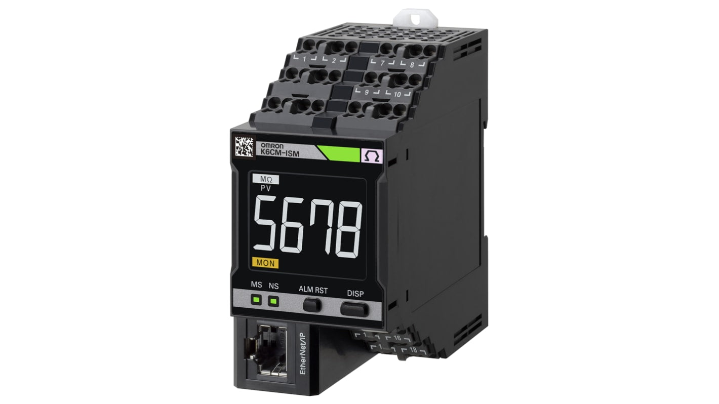 Omron K6CM-ISMD-EIP, dispositivo di monitoraggio motori, 24 V, 91.9x45x90 mm, rileva vibrazioni e temperatura.