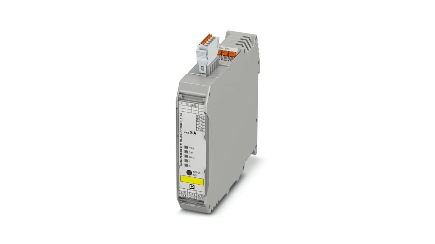 Phoenix Contact 2908670, modulo I/O per motore ibrido trifase, montaggio su guida DIN, dimensioni 126.8mm x 22.5mm x 113.7mm.