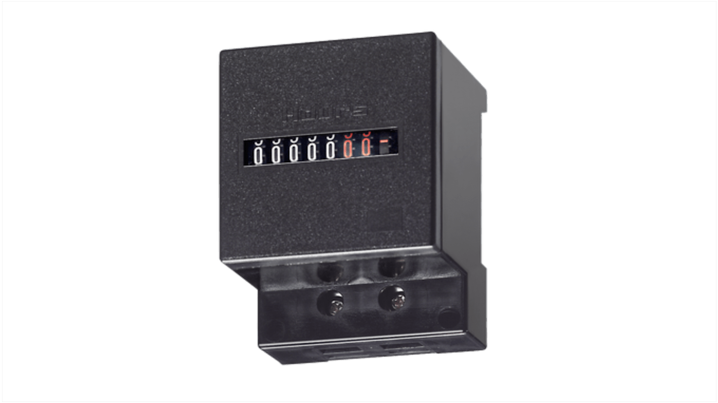 Contatore elettromeccanico Kübler 3.223.401.075, montaggio su pannello, display digitale 7 cifre, 50Hz, 187-264V.
