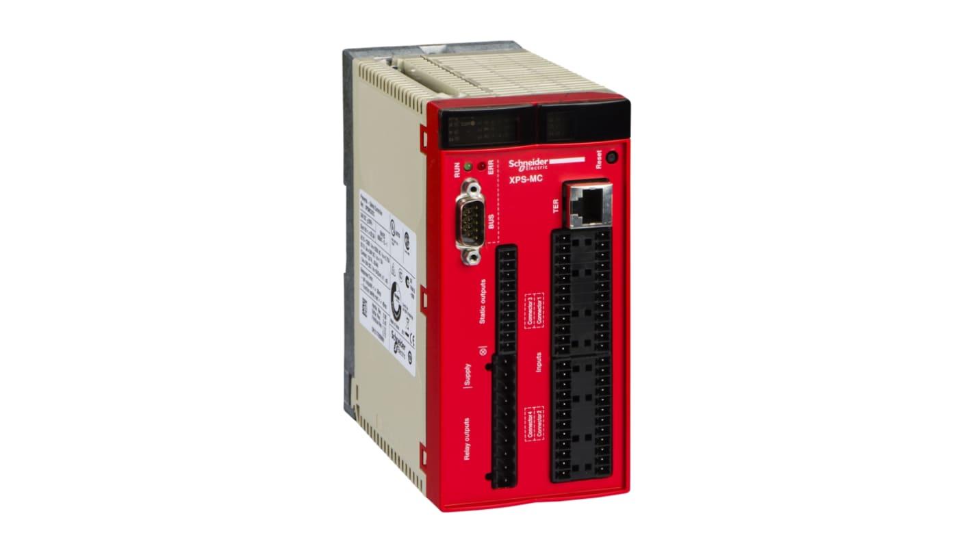 Controller di sicurezza Schneider Electric XPSMC32ZC, modulo xpsec, alimentazione 24 V, per applicazioni industriali.