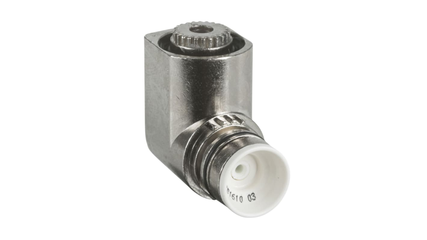 Testa rotante Telemecanique Sensors ZCE09 per OsiSense XC, maniglia RAL 7011, progettata per applicazioni industriali e alimentari.