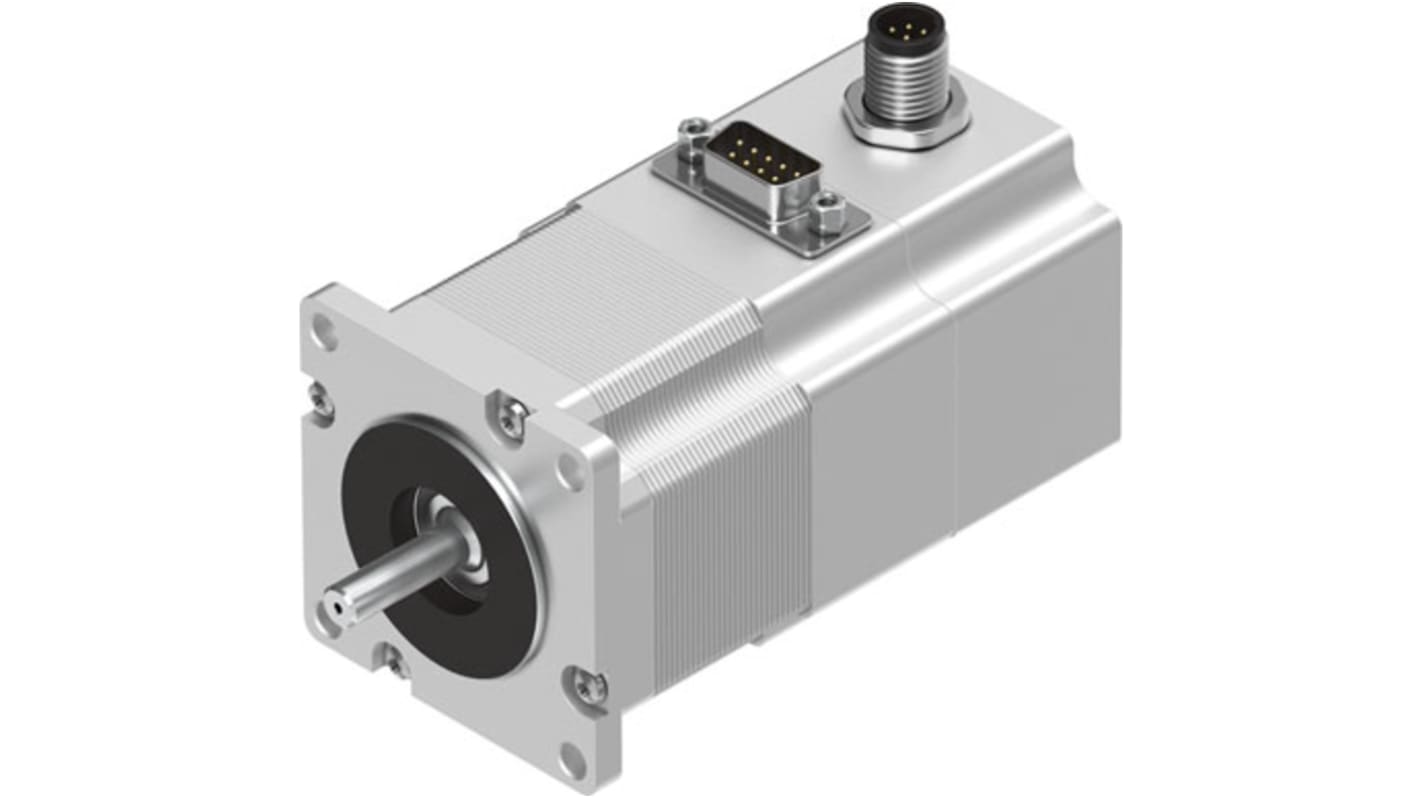 Motore passo-passo ibrido Festo EMMS-ST-57-S-SE-G2, coppia 0.8 Nm, angolo di passo 1.8°, tensione 48 V, IP54.