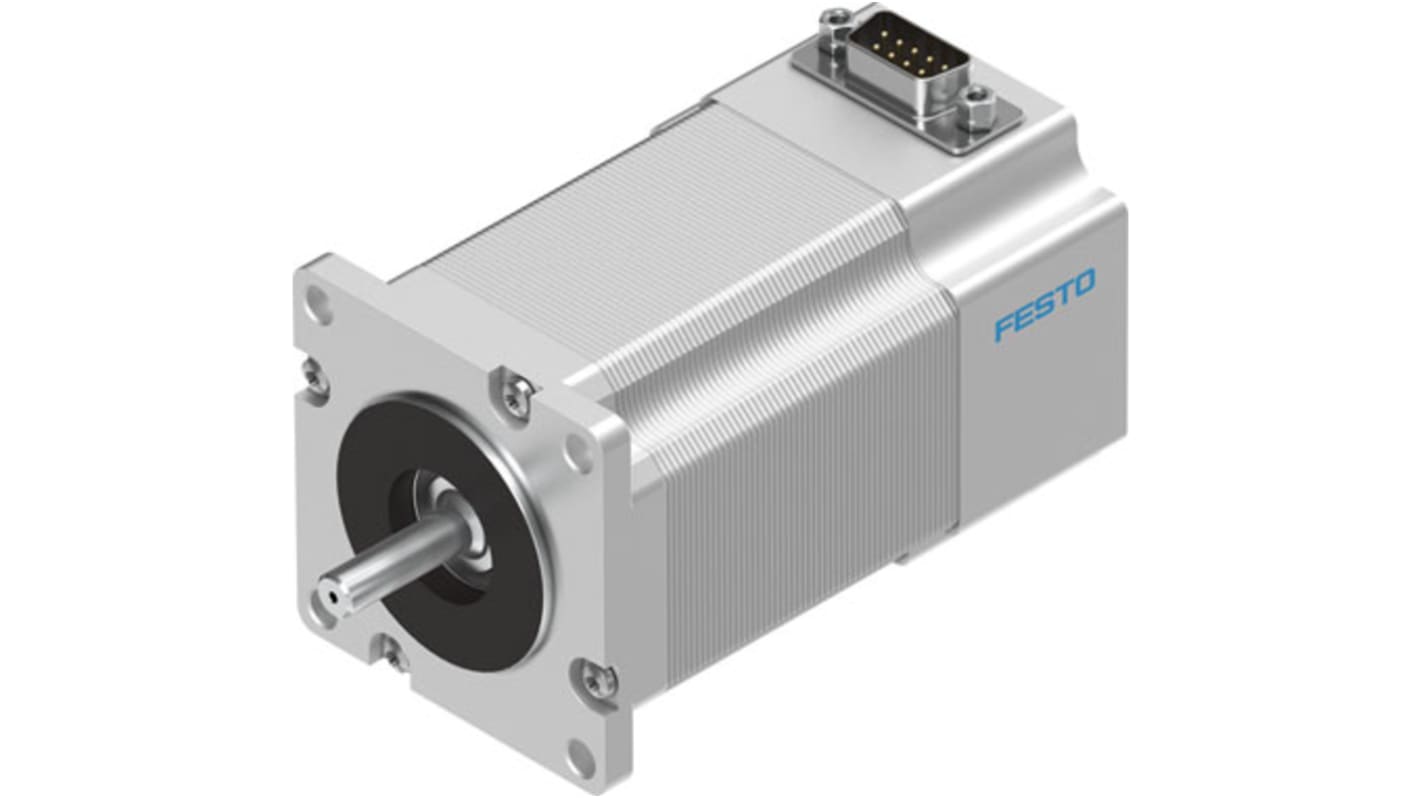 Motore passo-passo ibrido Festo EMMS-ST-57-M-S-G2, 1.8° di passo, 48 V, 5 A, IP54, 1.1 kg, lunghezza asta 20.6 mm.