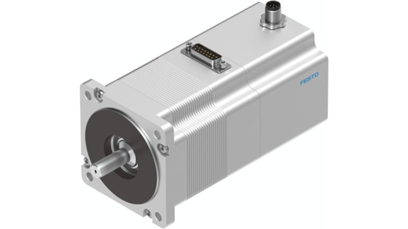 Motore passo passo ibrido Festo EMMS-ST-87-S-SEB-G2, angolo di passo 1.8°, tensione 48 V, corrente nominale 9,5 A.