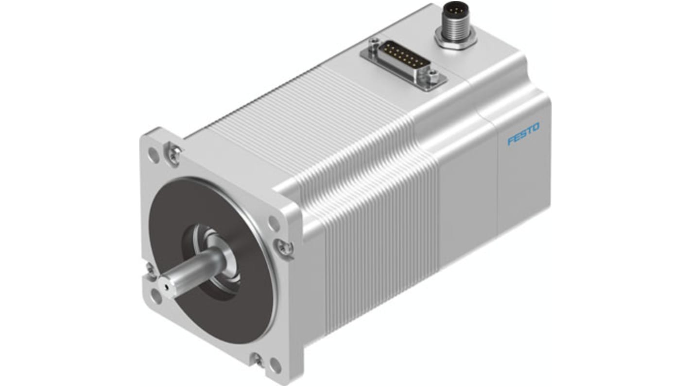 Motore passo passo ibrido Festo EMMS-ST-87-M-SE-G2, angolo di passo 1.8°, tensione 48 V, corrente nominale 9,5 A.