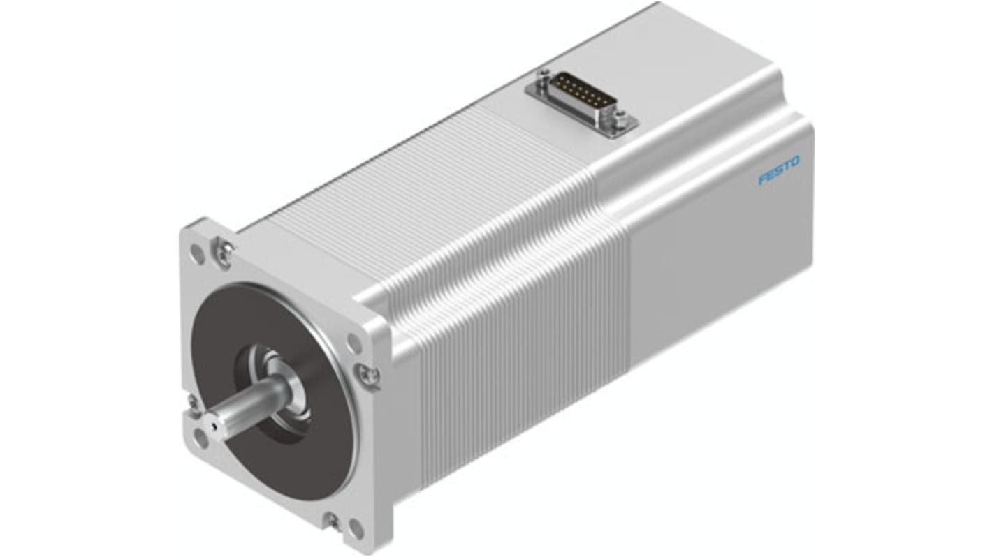 Motore passo passo ibrido Festo EMMS-ST-87-L-SB-G2, angolo di passo 1.8°, tensione 48 V, corrente nominale 9,5 A.