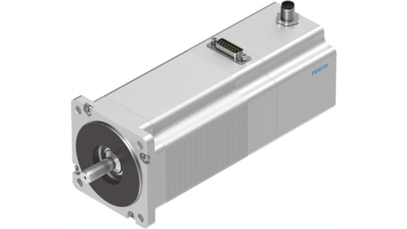 Motore passo passo ibrido Festo EMMS-ST-87-L-SEB-G2, angolo di passo 1.8°, tensione 48 V, corrente nominale 9,5 A.